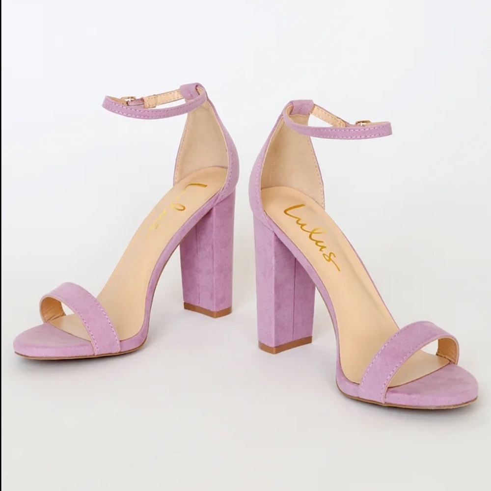 Lulus Womens Purple Lilac Taylor Suede Ankle Strap Heels‎ 8.5